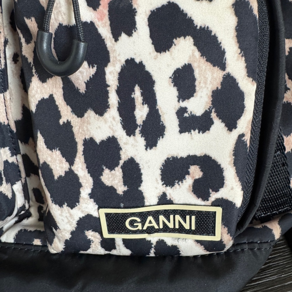 Ganni Small Leopard Print Backpack - Picture 5 of 14